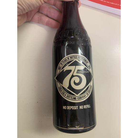 1970s Coca-Cola 75th anniversary 2 bottles + Classic Cooking With Coke Cookbook - Picture 2 of 7